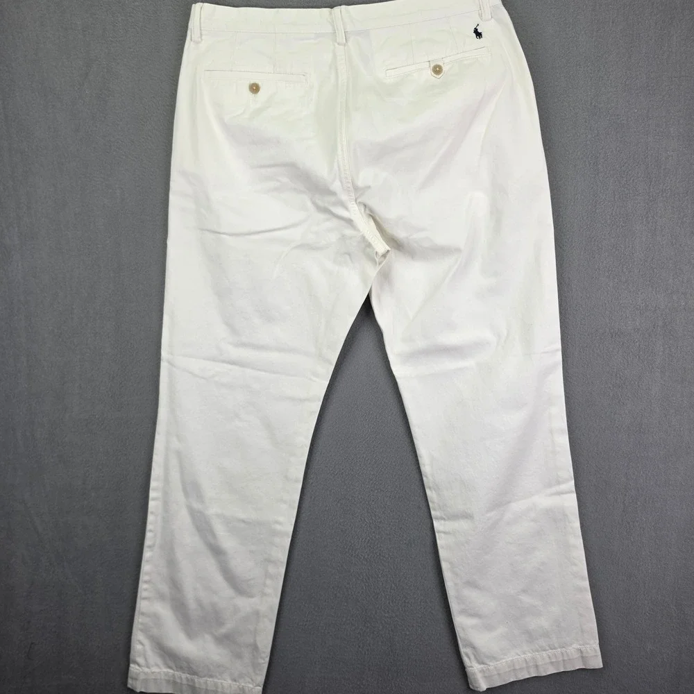 Polo Ralph Lauren Chino Pants Classic Fit White 35x32 Cotton Twill Flat Front